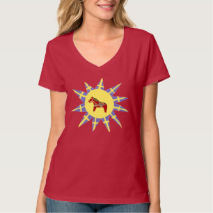 Swedish flags and Dala Horses t-shirt