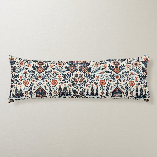 Swedish Folk Art Body Cushion (Front)