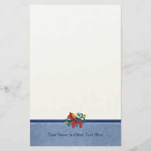 Swedish Folk Art Dala Horse  Custom Personalised Stationery
