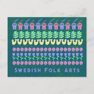 Swedish Folk Arts Postcard