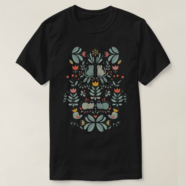 Swedish Folk Cats Classic T-Shirt (Design Front)