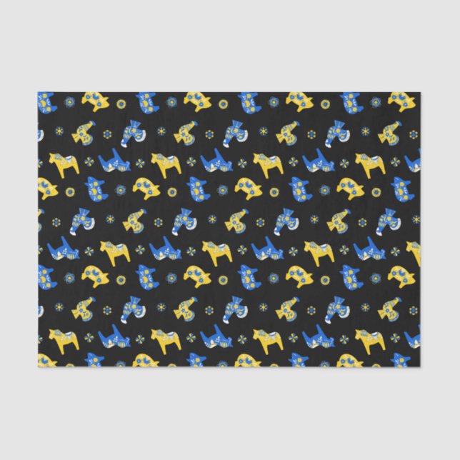 Swedish Folk Dala Animals Tissue Paper (Front)