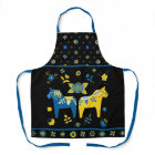 Swedish Folk Dala Horse l Blue and Yellow