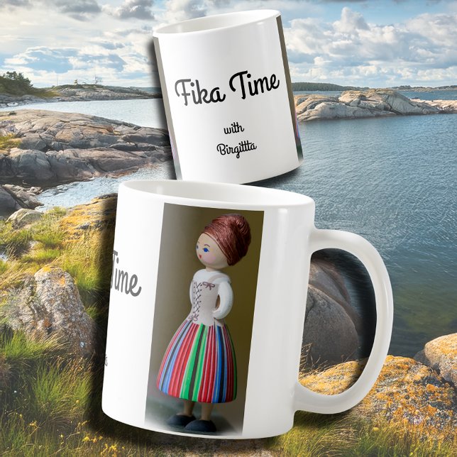 Swedish folkdräkter Doll on Fika Coffee Mug (Creator Uploaded)