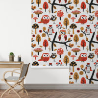 Swedish Forest Scandinavian Owls Whimsical 
