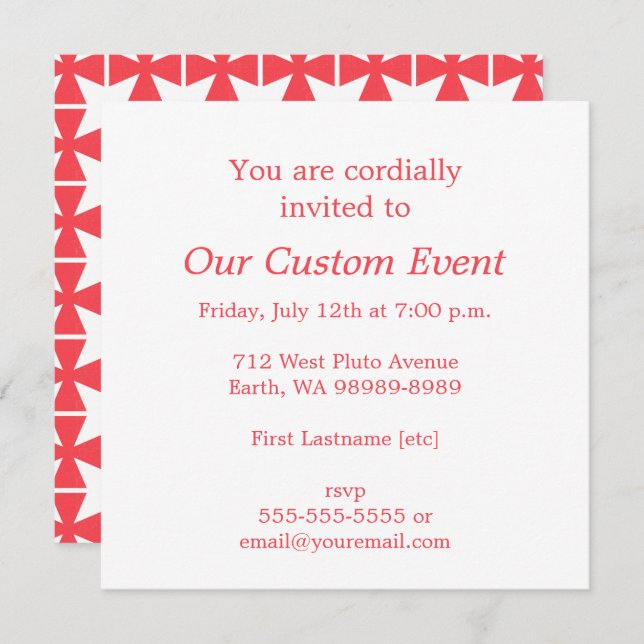 Swedish Freemasons Cross Invitation (Front/Back)