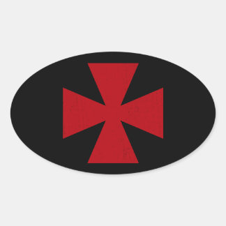 Swedish Freemasons Cross Oval Sticker