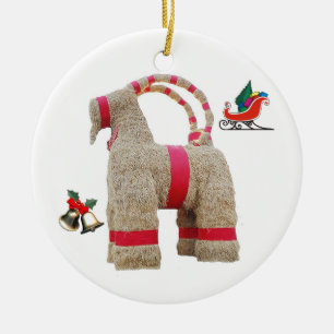 Swedish Gavle Goat Ceramic Tree Decoration