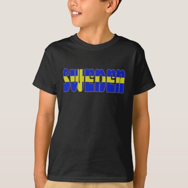 Swedish glossy flag T-Shirt (Front)