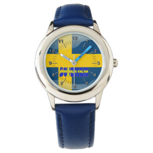 Swedish glossy flag watch