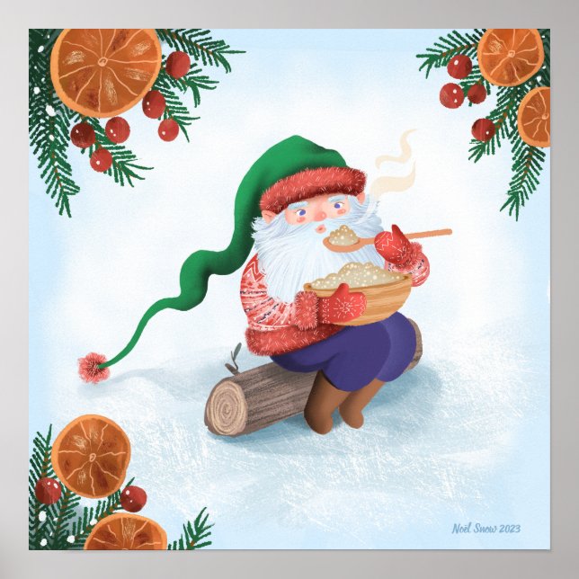 Swedish Gnome Jultomten | Art Print (Front)