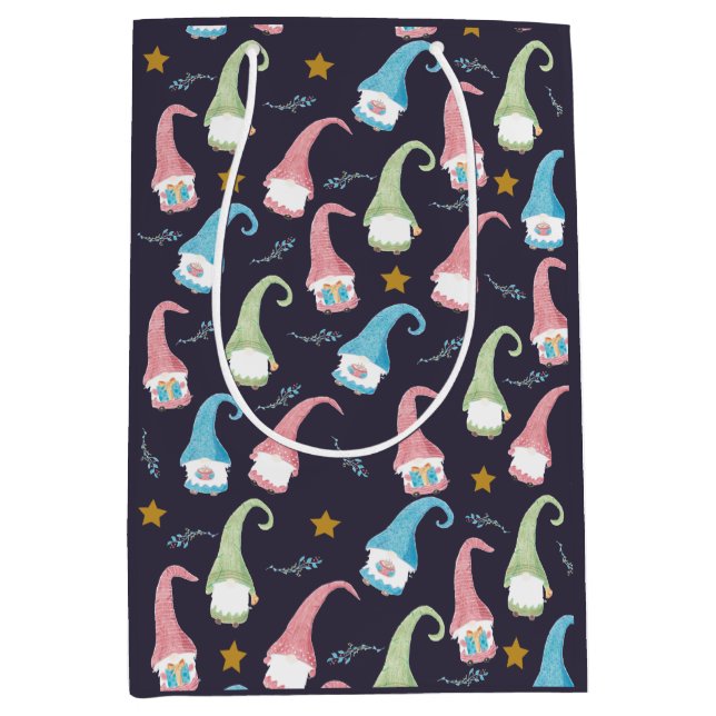 Swedish Gnomes Pattern Gift Bag (Front)