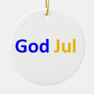 swedish god jul ceramic tree decoration