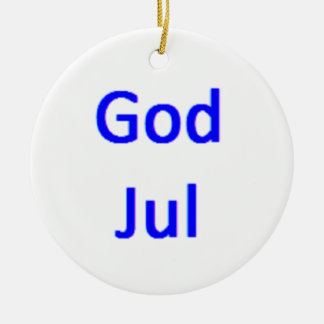 swedish god jul ceramic tree decoration