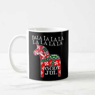 Swedish God Jul Dala Horse Dalahost Coffee Mug