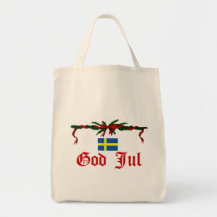 Swedish God Jul (Merry Christmas) Tote Bag