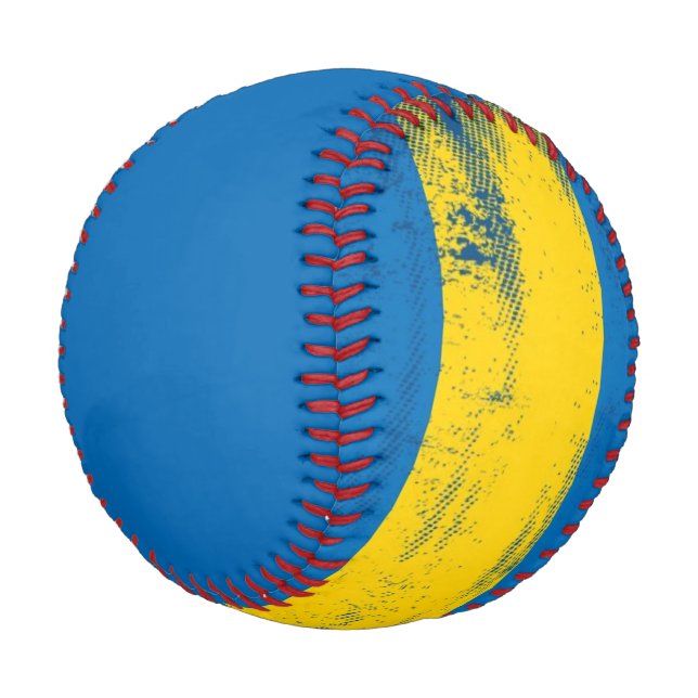 Swedish Grunge Flag Baseball (Angled)