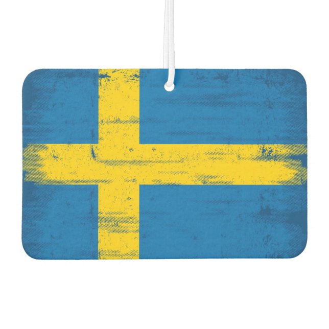 Swedish Grunge Flag Car Air Freshener (Front)