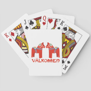 Swedish Horse Valkommen Playing Cards
