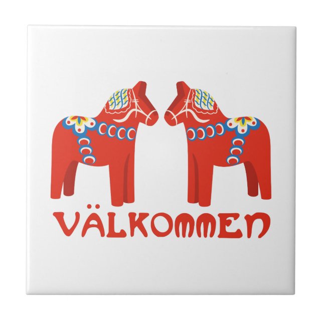 Swedish Horse Valkommen Tile (Front)