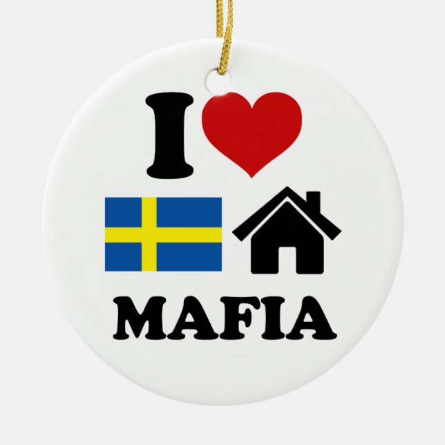 Swedish House Music Ceramic Tree Decoration (Front)
