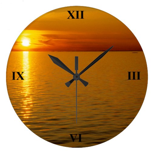 Image of Swedish Islands Sunset Large Clock