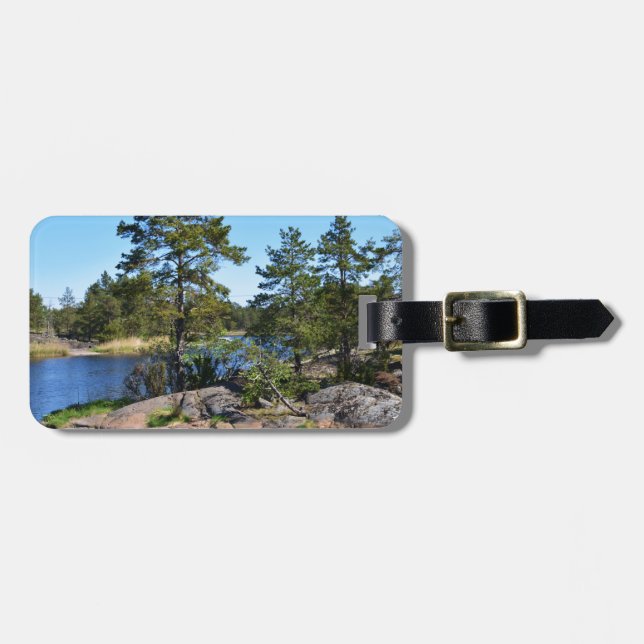 Swedish landskap luggage tag (Front Horizontal)
