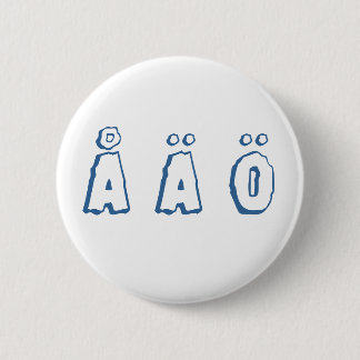 Swedish letters (å ä ö) 6 cm round badge