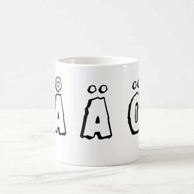 Swedish letters (å ä ö) coffee mug (Center)