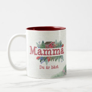 Swedish Mamma Jag älskar dig  Two-Tone Coffee Mug