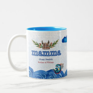 Swedish Mamma (mum) Mother of Vikings Two-Tone Coffee Mug