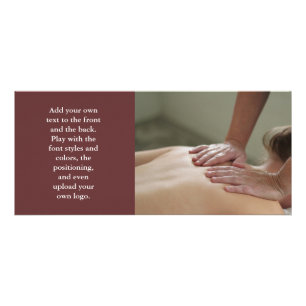 Swedish Massage Photo - Back Rack Card