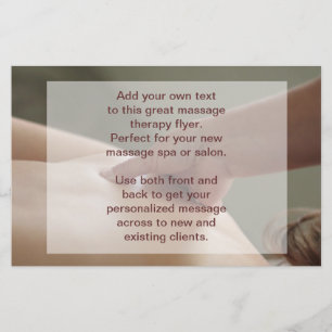 Swedish Massage Photo - thumb pressure Flyer