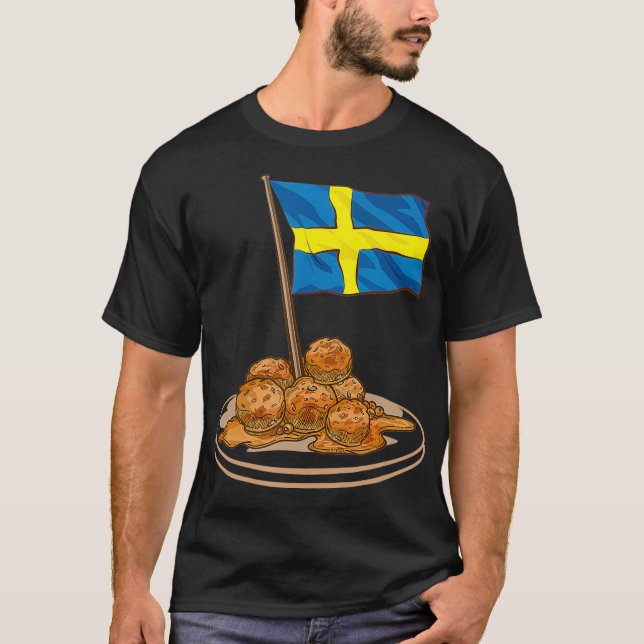 Swedish Meatballs Sweden Europe Travel T-Shirt (Front)