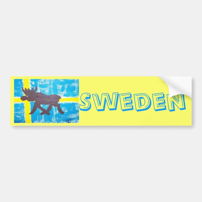 Swedish Moose Bumper Sticker (Front)