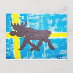 Swedish Moose Postcard