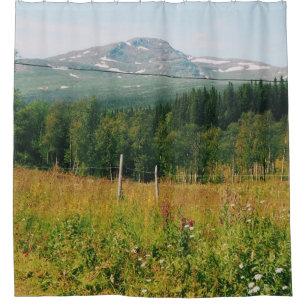 Swedish Mountain Landscape Shower Curtain