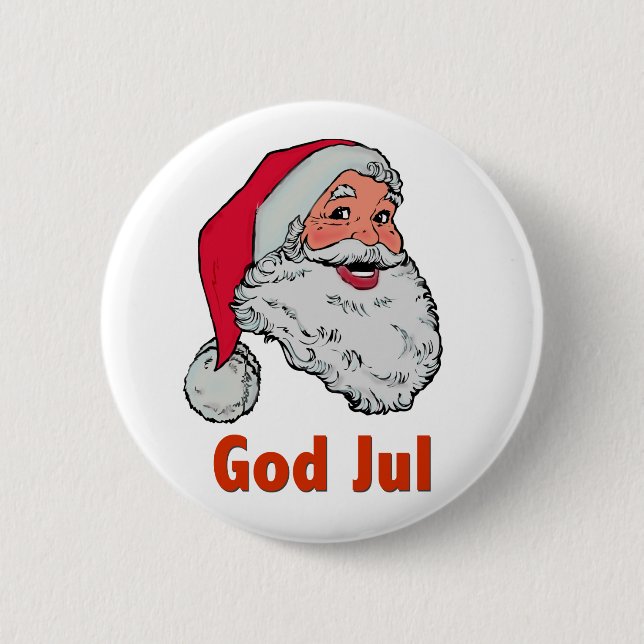 Swedish/Norwegian Santa Button (Front)
