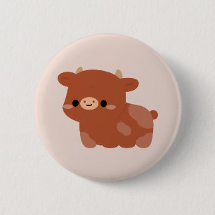 Swedish Red Cow 6 Cm Round Badge