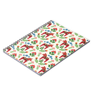 Swedish Red Dala Horses notebook