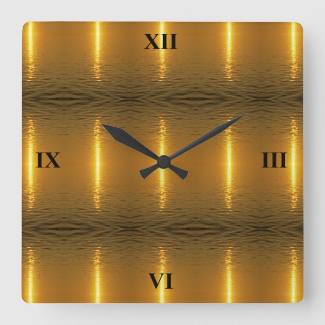 Swedish Ripples Square Wall Clock (Front)