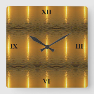 Swedish Ripples Square Wall Clock