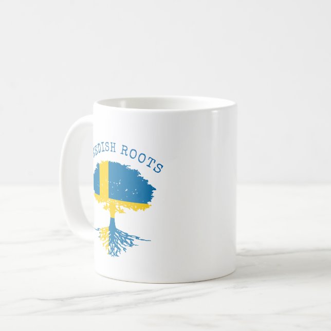 Swedish Roots Flag  Coffee Mug (Front Left)