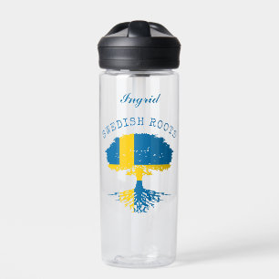 Swedish Roots Flag Personalised Water Bottle