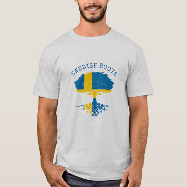 Swedish Roots Flag T-Shirt (Front)
