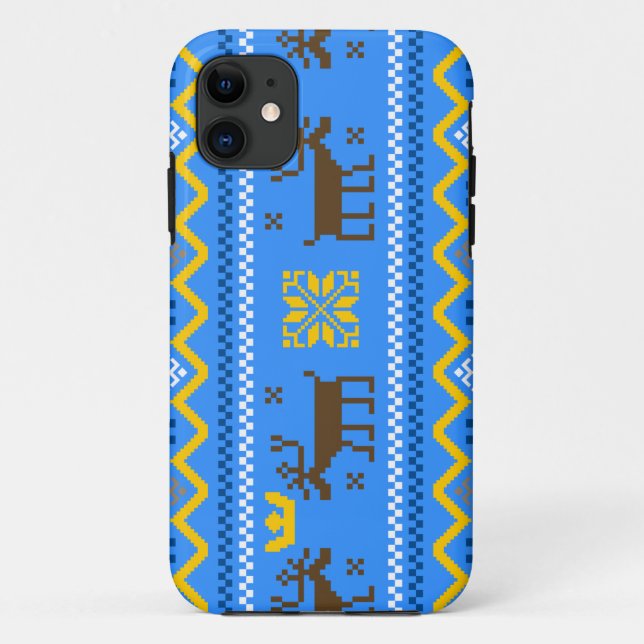 Swedish Saab Volvo Moose fair isle phone case (Back)
