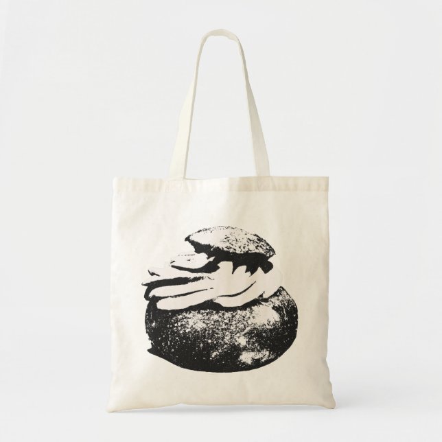 Swedish Semla bun Fika T-Shirt Tote Bag (Front)