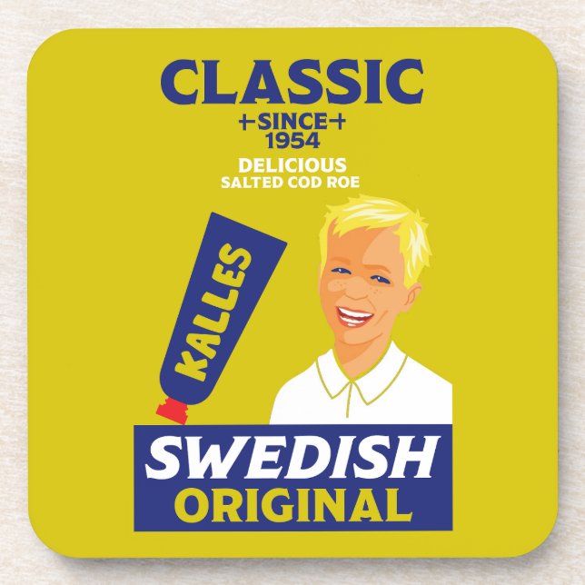 Swedish smörgåskaviar Fish Kaviar Coaster (Front)
