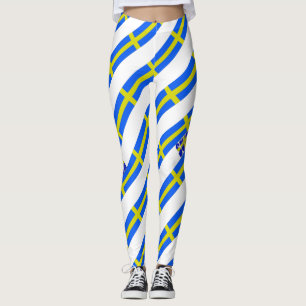 Swedish stripes flag leggings