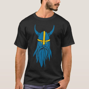Swedish Sweden Viking Helmet With Horns T-Shirt